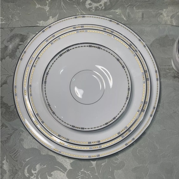 Rare Waterford Crystal Basque China 6 Piece Place Setting Discontinued Vintage - Picture 7 of 16